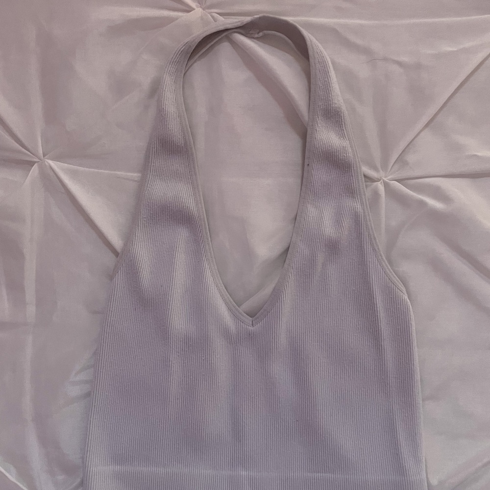 White summer halter top, size XS-S